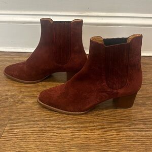 Sezane mini Suède Plum boots
